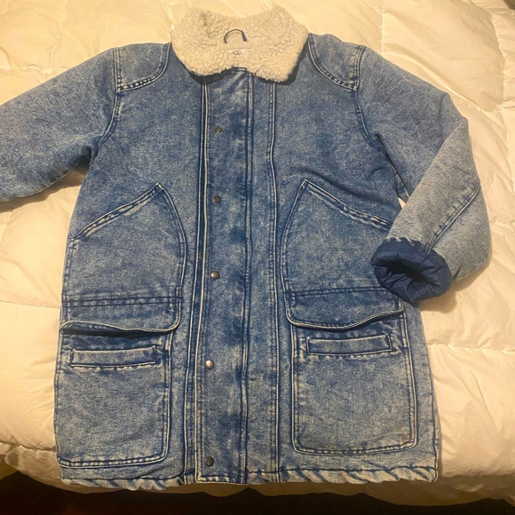 Vintage sherpa lined jean chore coat - Picture 1 of 7